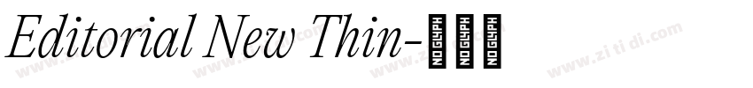 Editorial New Thin字体转换